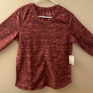 Long sleeve sweater and has a nice color